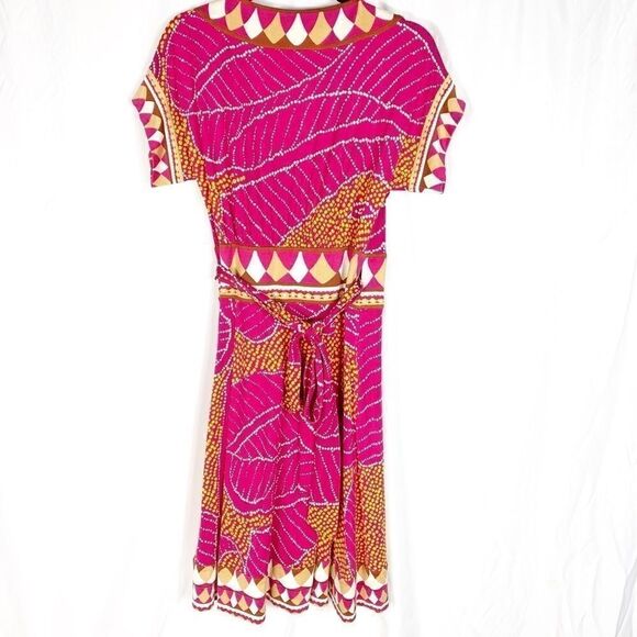 Diane Von Furstenberg Silk Wrap Midi Dress Size 2 - Picture 6 of 6